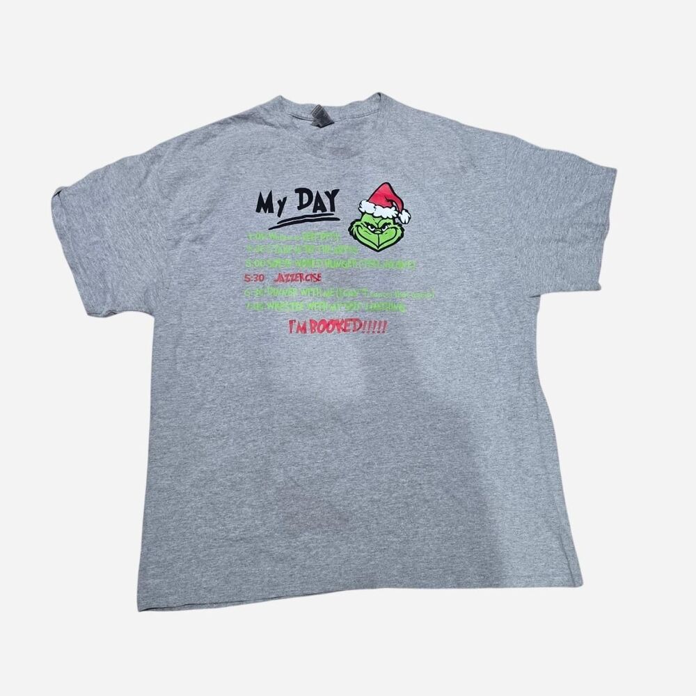 Gildan Grinch graphic tee Unisex Size XL with green Grinch face